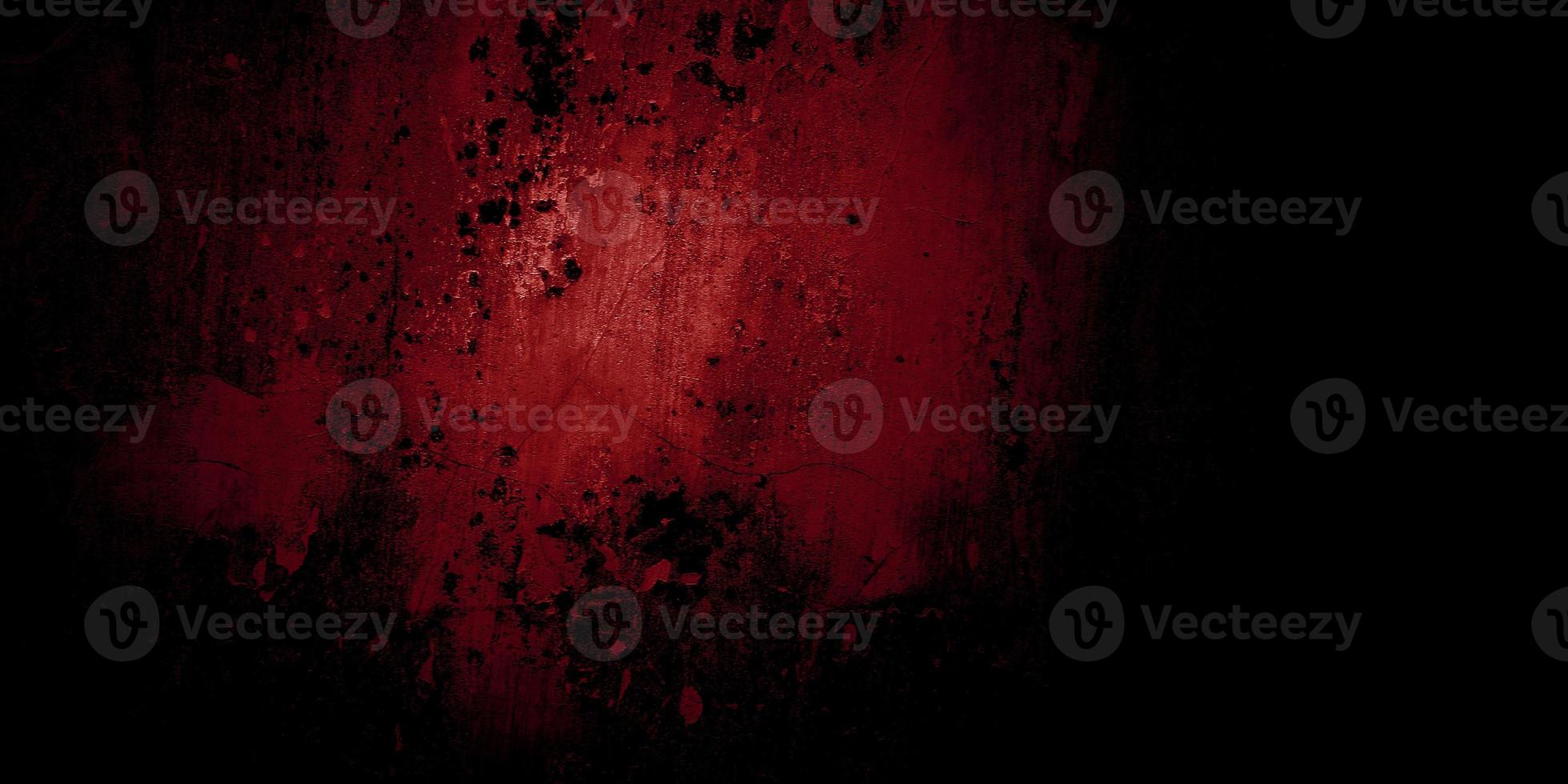 Red and black horror background. Dark grunge red texture concrete photo