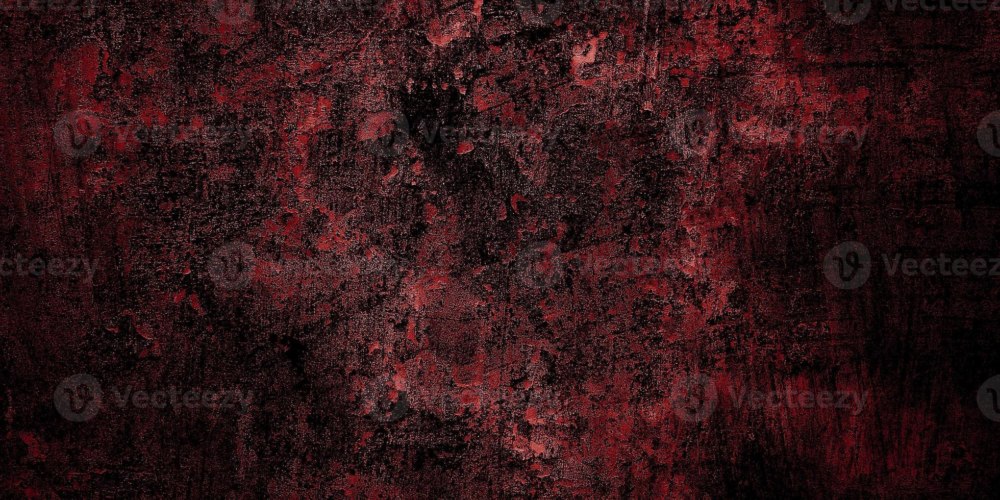 Red and black horror background. Dark grunge red texture concrete photo