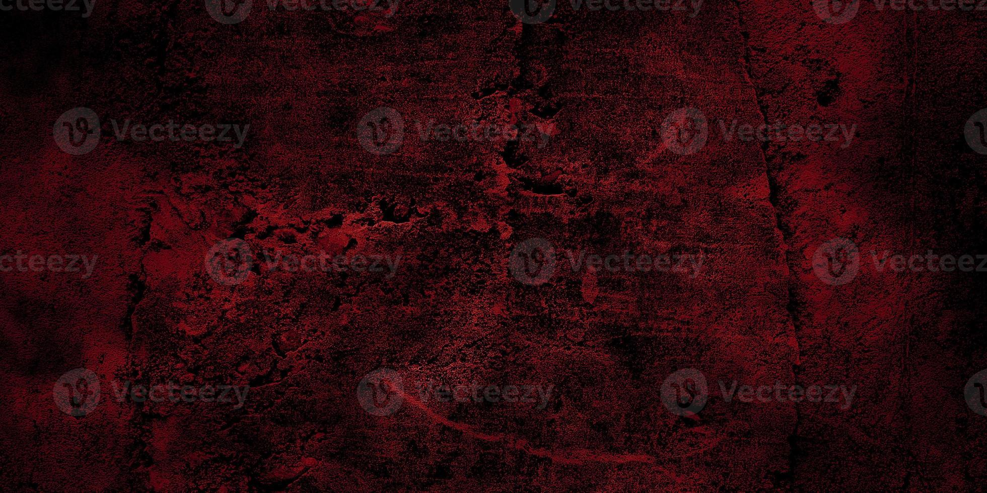 Red and black horror background. Dark grunge red texture concrete photo