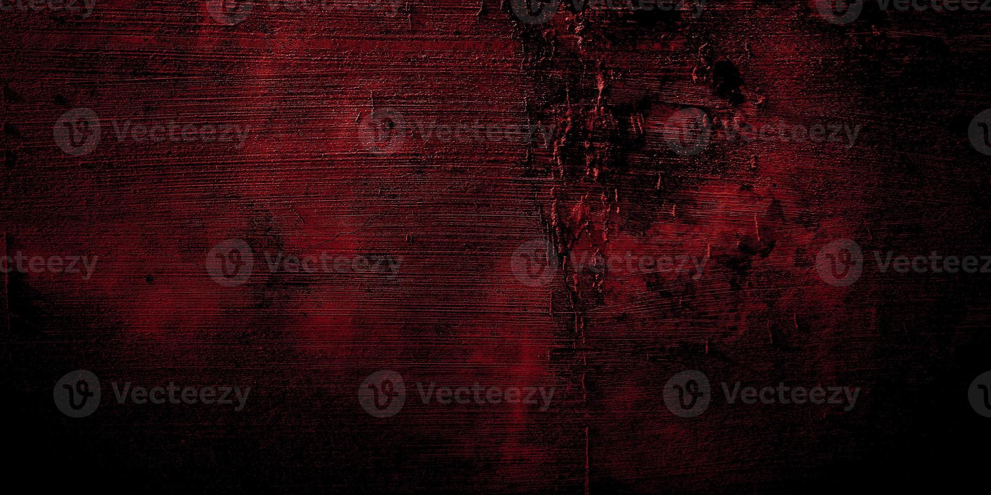 Red and black horror background. Dark grunge red texture concrete photo