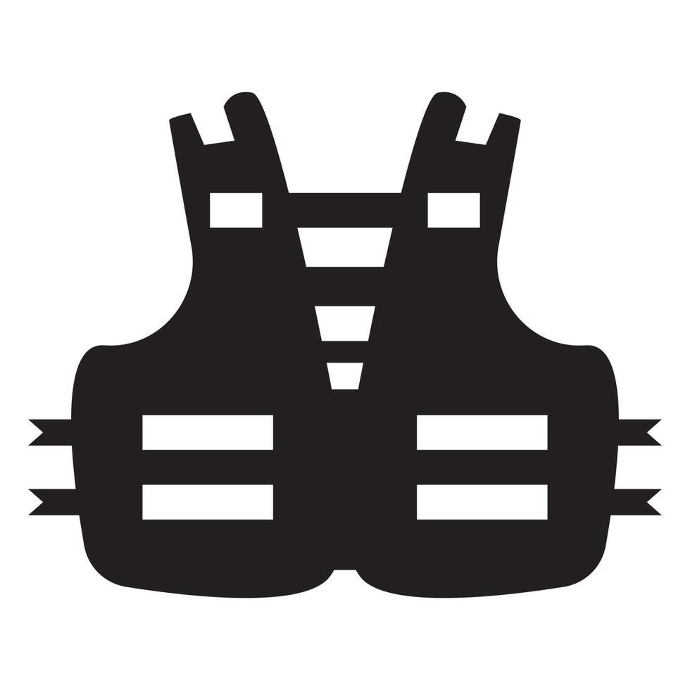 icono de ppe vistiendo un chaleco salvavidas para signo de símbolo de seguridad aislar sobre fondo blanco, ilustración vectorial eps.10 vector