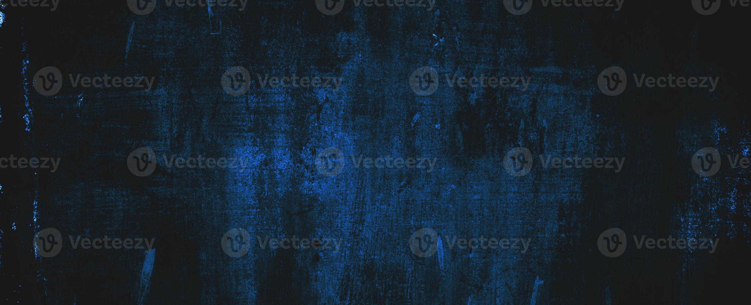 Grunge Navy Dark Blue Background. Blue wall Scary. Black or blue cement texture photo