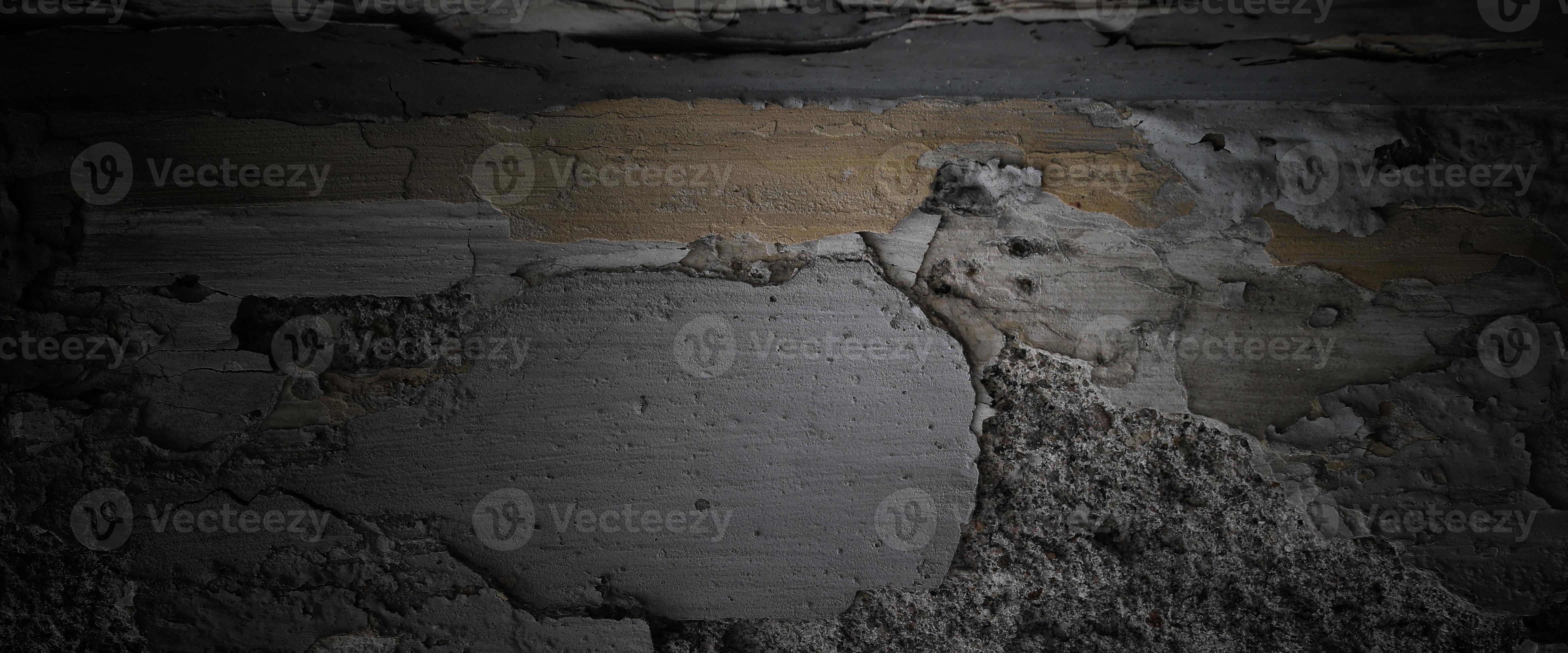 textura de cemento de terror. Fondo de miedo grunge. muro de hormigón viejo negro foto