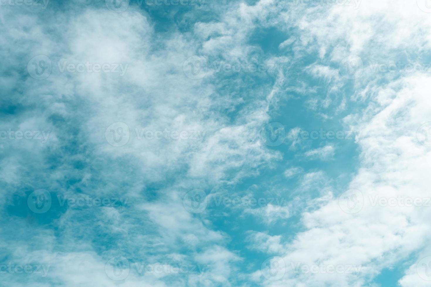 Copy space minimal concept of summer blue sky and white cloud abstract blank. photo