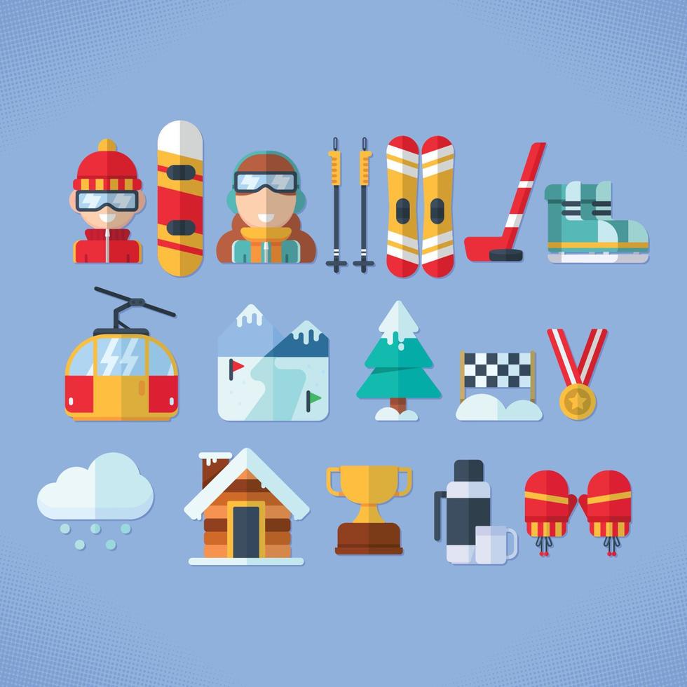 Winter Sport Icons Set vector