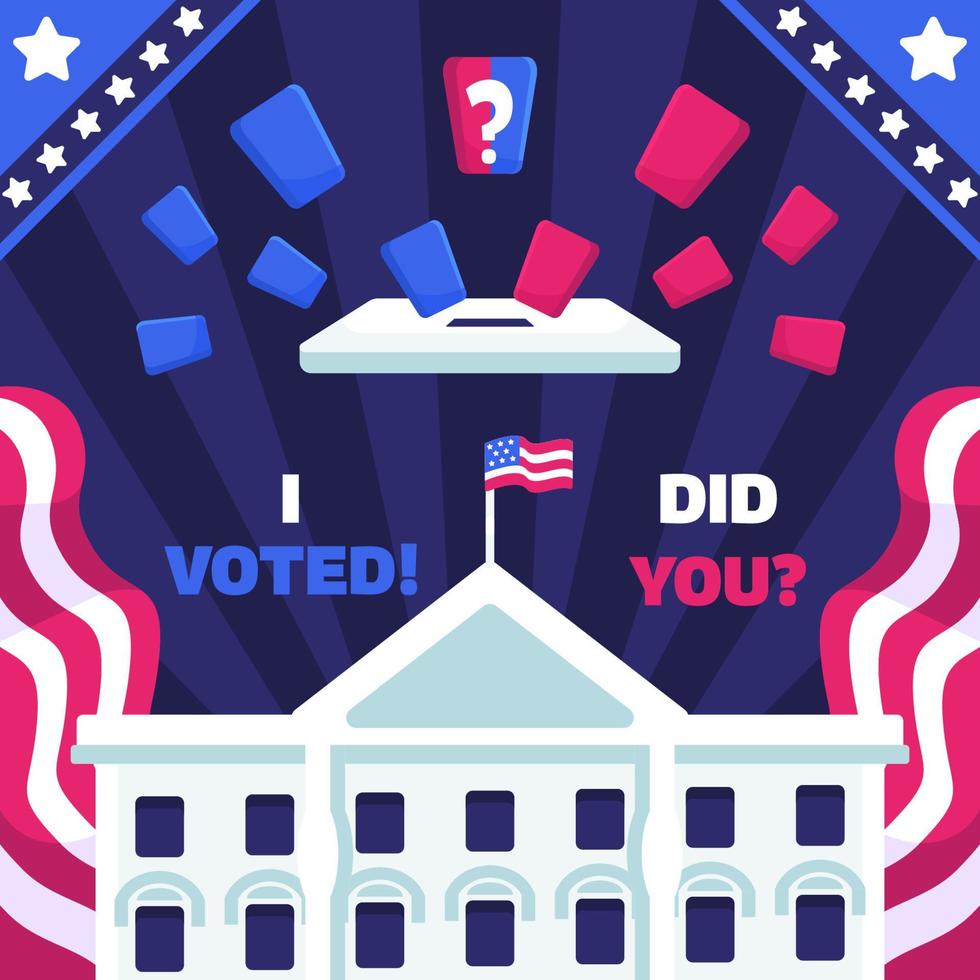 Election Campaign with The White House vector