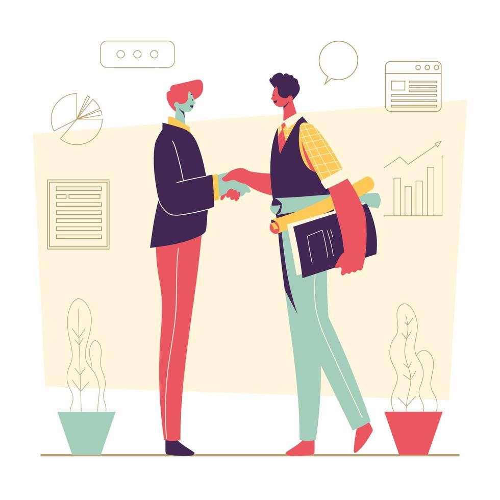 Business Man Collaboration Concept vector
