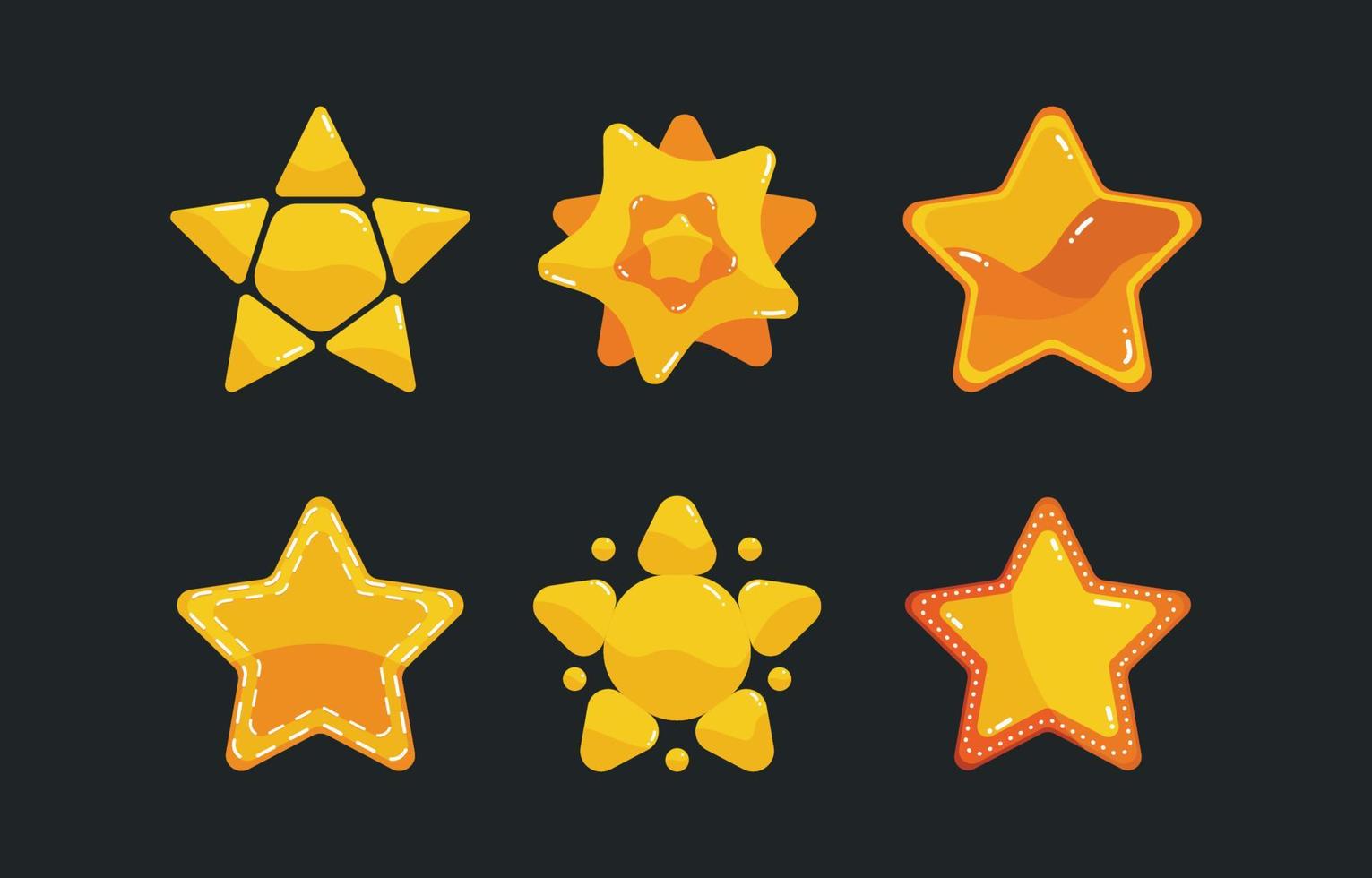 Star Icon Set vector