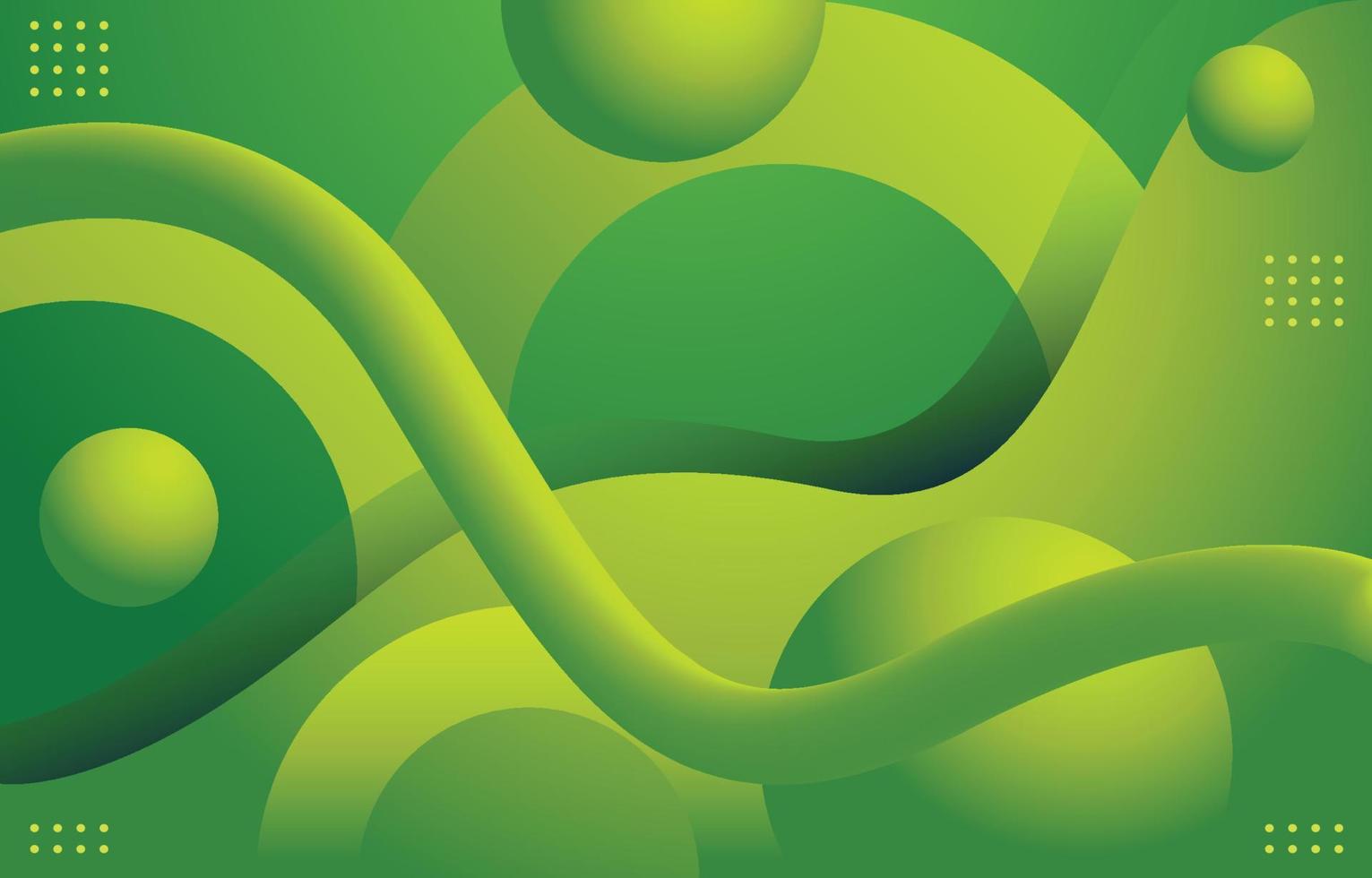 Abstract  Green Sphere Shape Background vector