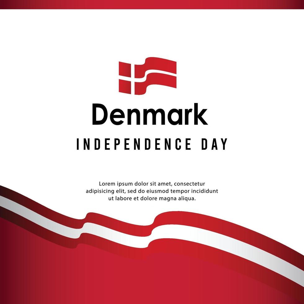 Happy independence day of  Denmark. template, background. Vector illustration