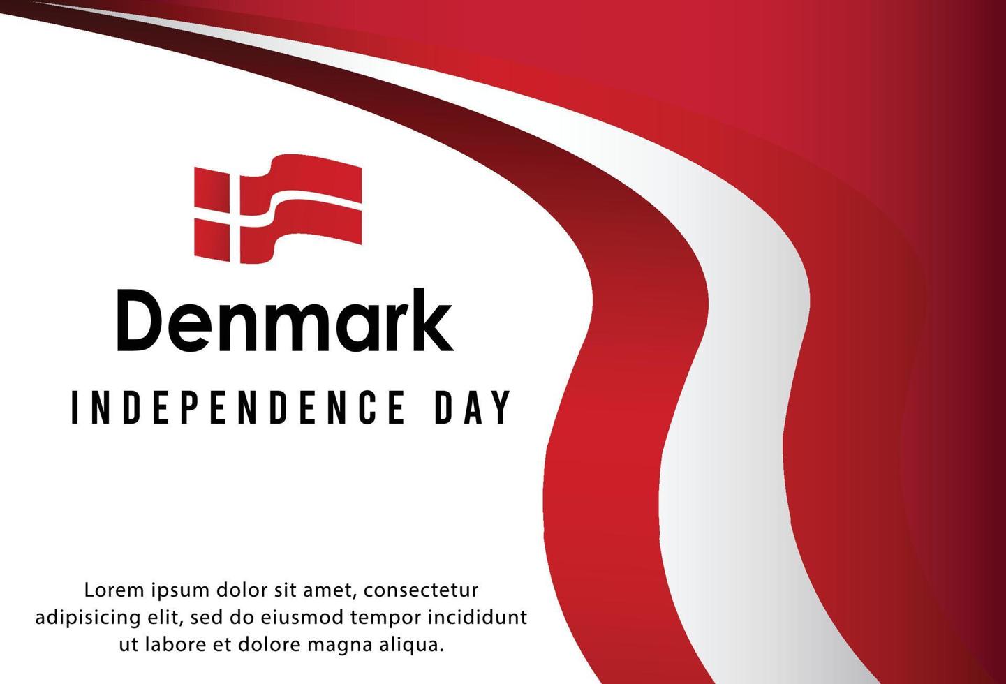 Happy independence day of  Denmark. template, background. Vector illustration