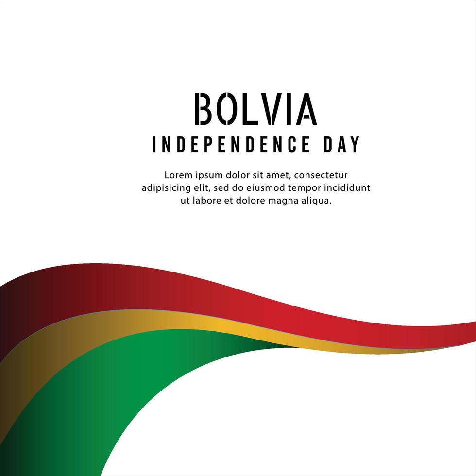 Happy independence day of Bolivia. template, background. Vector illustration
