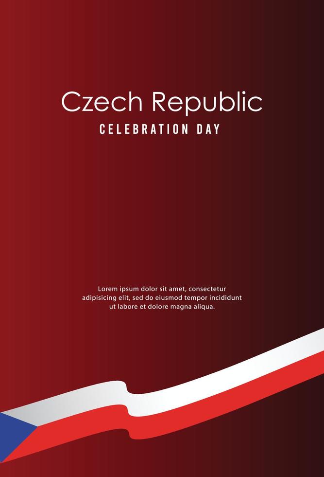 Happy independence day of Czech Republic. template, background. Vector illustration