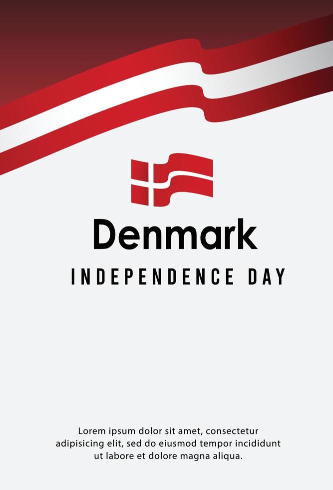 Happy independence day of  Denmark. template, background. Vector illustration