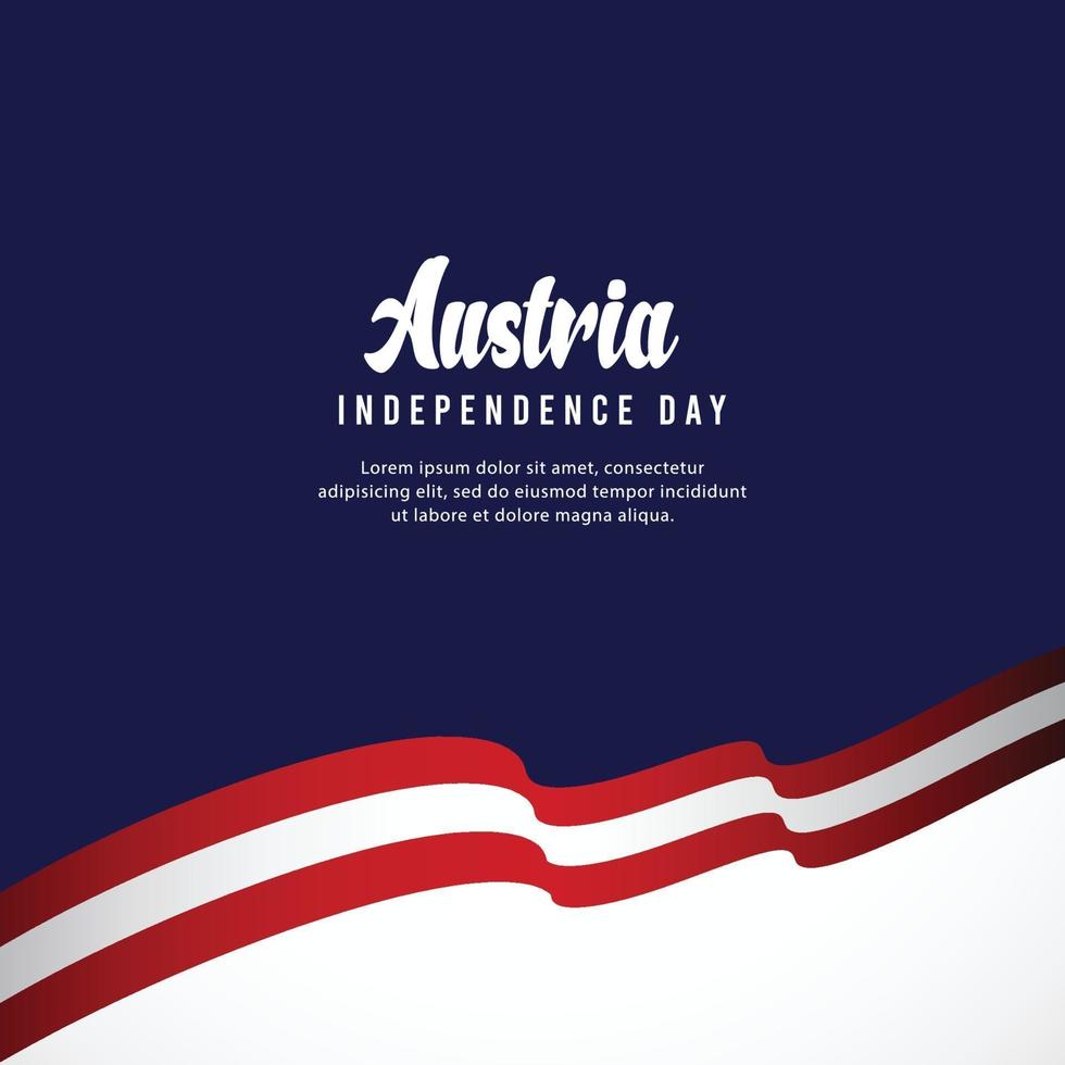 Fondo del estado de la bandera de Austria. tarjeta de felicitación del día de la independencia nacional de la república de austria. bandera de ilustración vectorial. vector