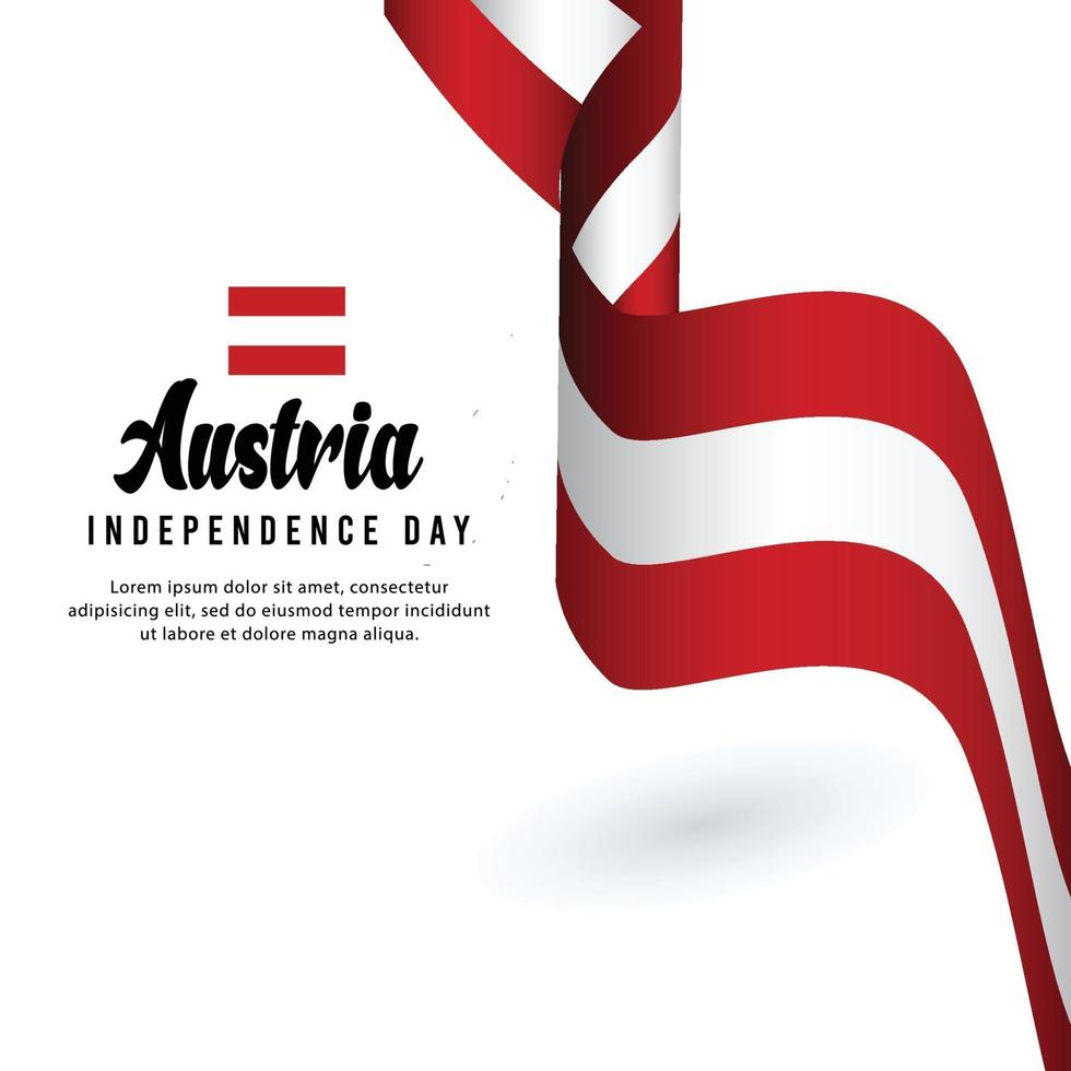 Fondo del estado de la bandera de Austria. tarjeta de felicitación del día de la independencia nacional de la república de austria. bandera de ilustración vectorial. vector