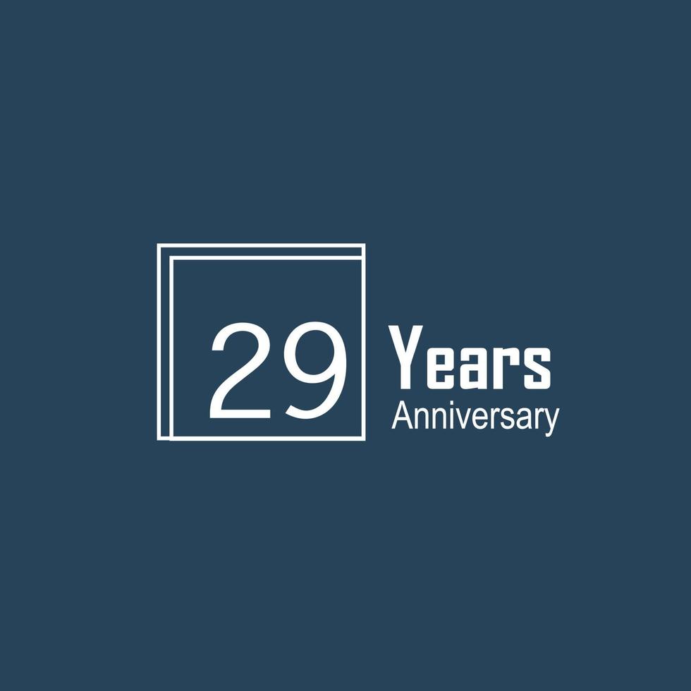 29 th anniversary event party. Vector illustration. numbers template for Celebrating.