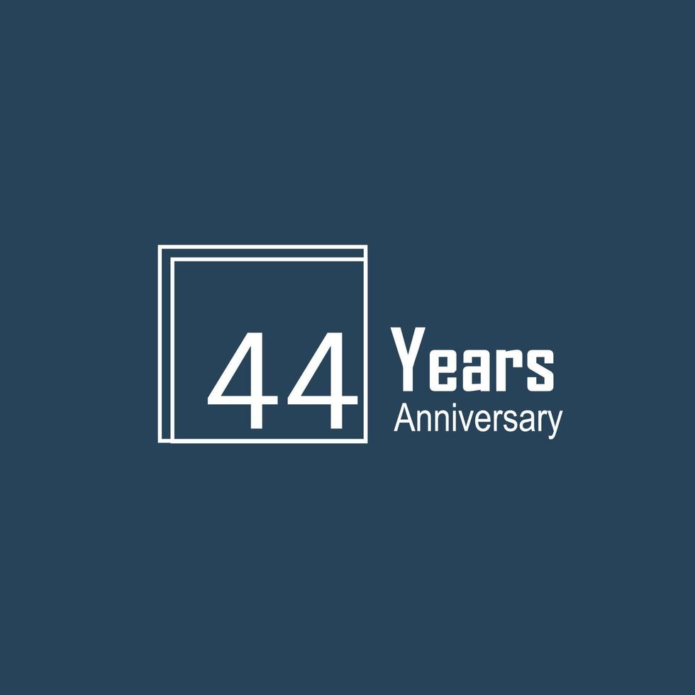 44 th anniversary event party. Vector illustration. numbers template for Celebrating.
