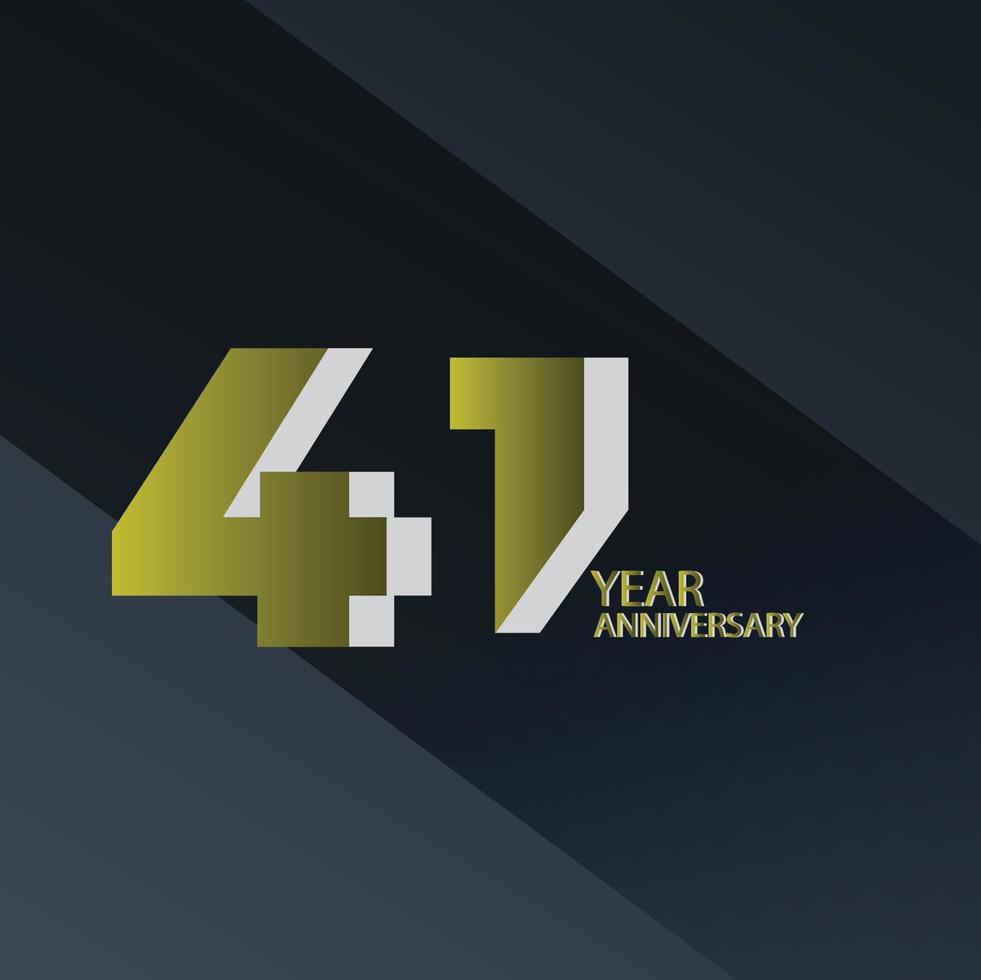 41 th anniversary event party. Vector illustration. numbers template for Celebrating.
