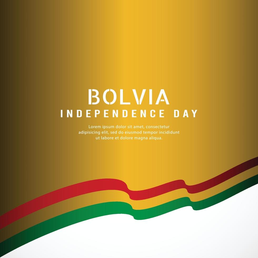 Happy independence day of Bolivia. template, background. Vector illustration