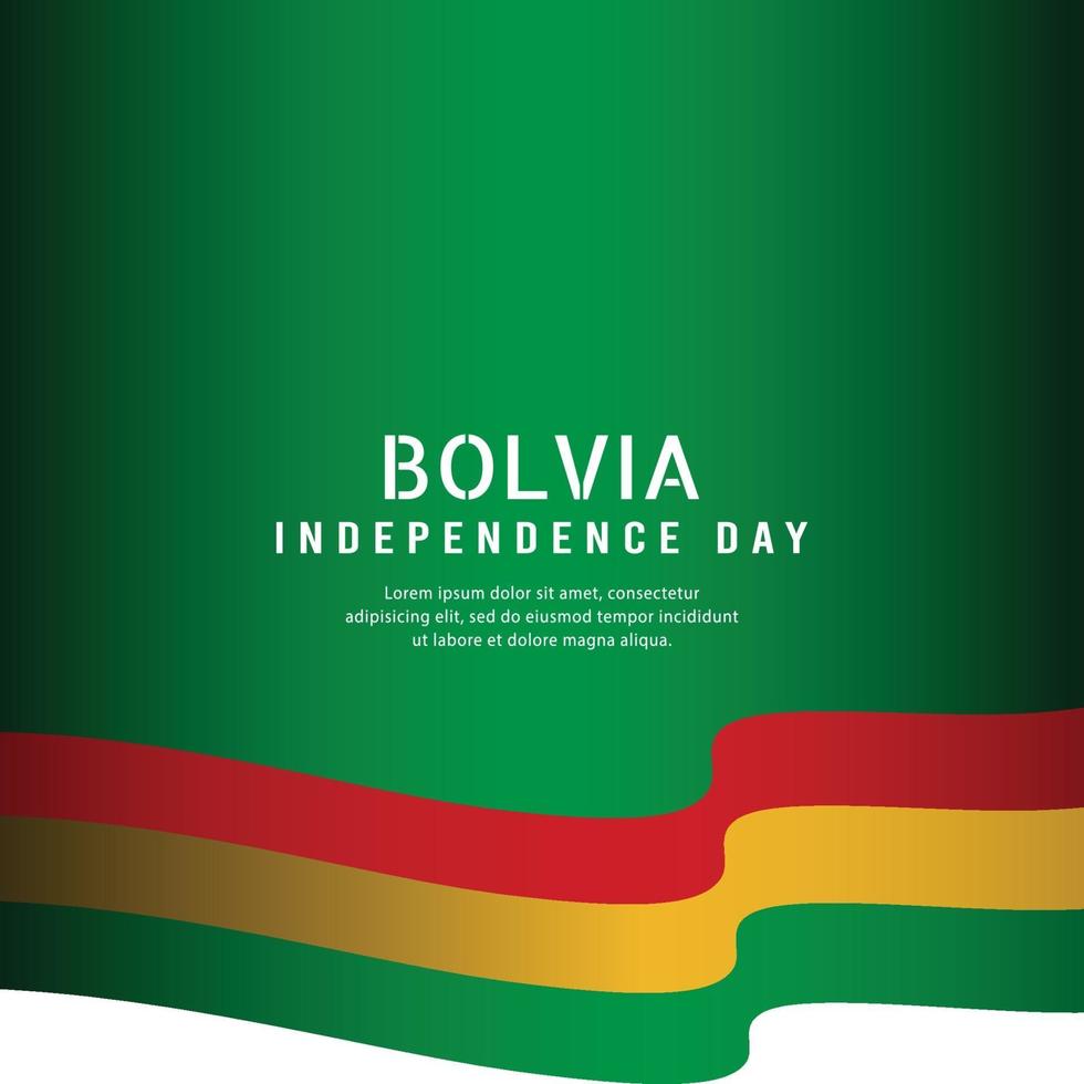 Happy independence day of Bolivia. template, background. Vector illustration
