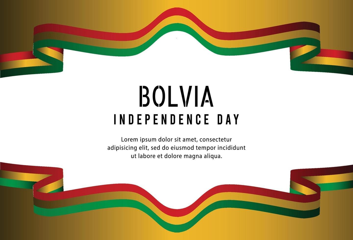 Happy independence day of Bolivia. template, background. Vector illustration
