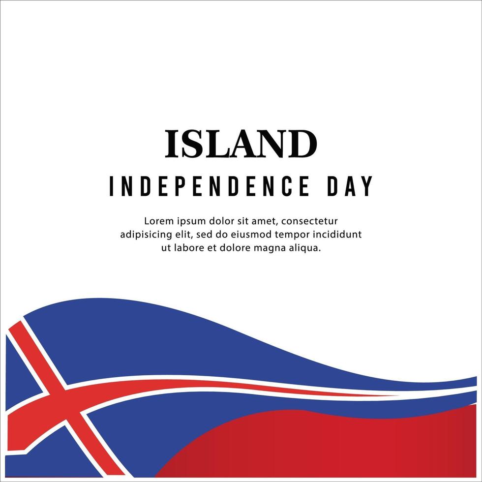 Happy independence day of Island. template, background. Vector illustration