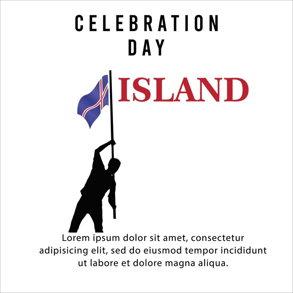 feliz día de la independencia de la isla. plantilla, fondo. ilustración vectorial vector