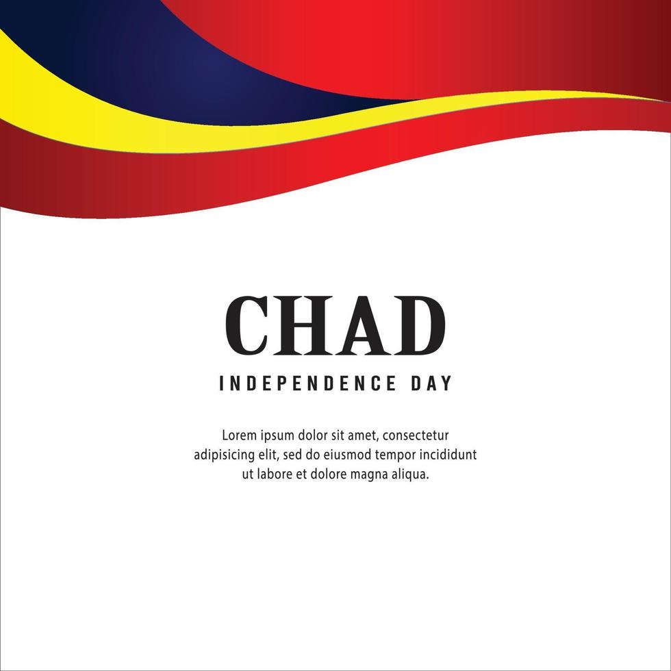 Happy independence day of Chad. template, background. Vector illustration