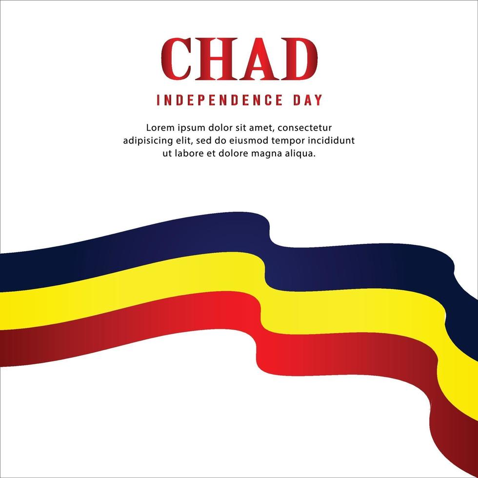 Happy independence day of Chad. template, background. Vector illustration