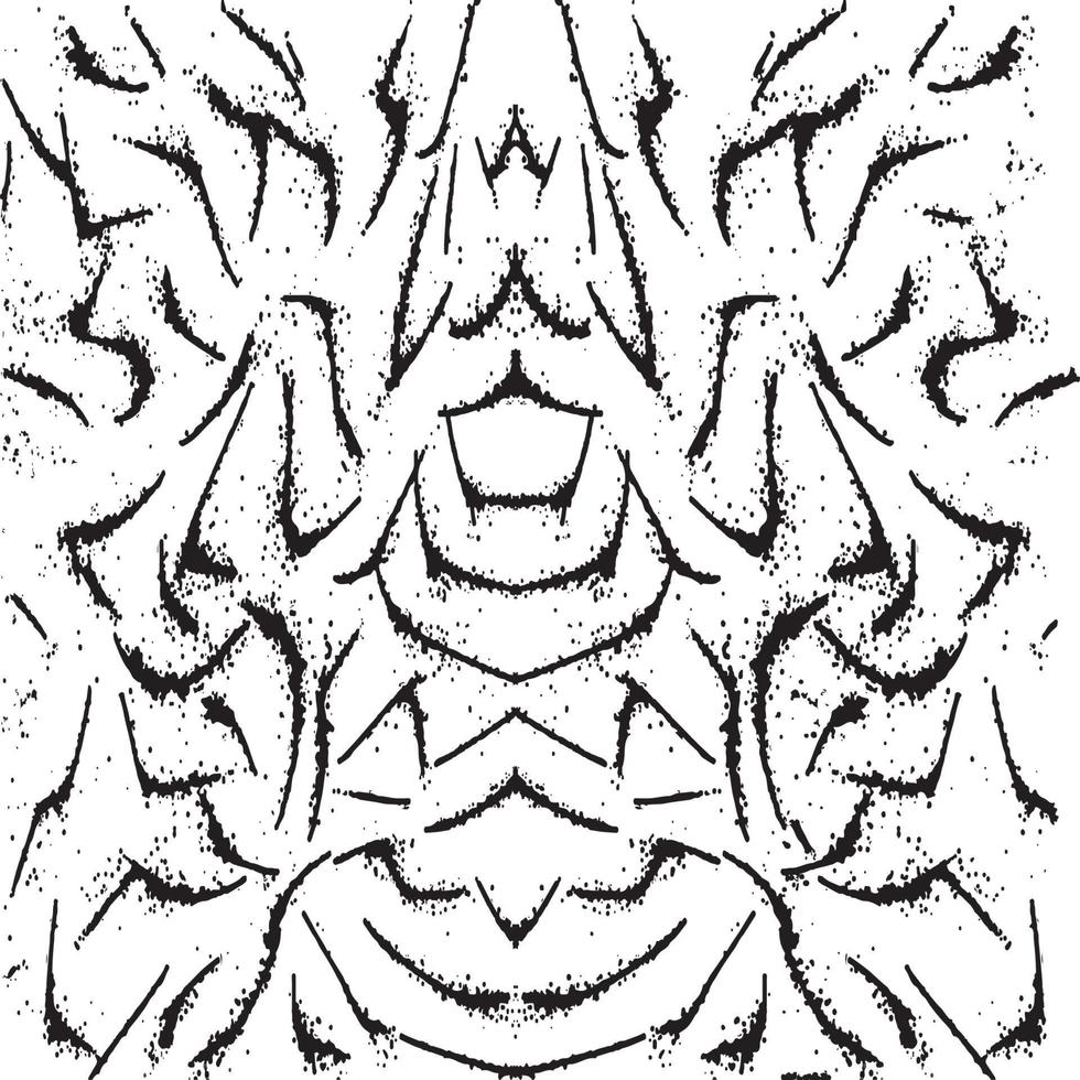 Trazos de pincel de pintura negra vector de patrones sin fisuras. dibujado a mano líneas curvas y onduladas con círculos grunge. pincel garabatos textura decorativa. garabatos desordenados, ilustración de líneas curvas audaces.