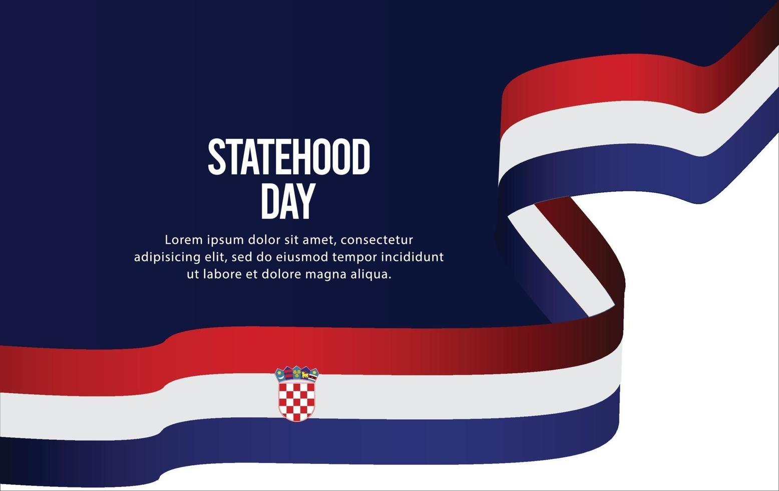 Happy independence day of Croatia. template, background. Vector illustration