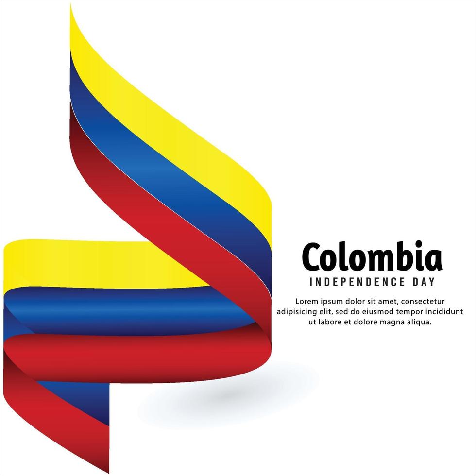 feliz dia de la independencia de colombia. plantilla, fondo. ilustración vectorial vector