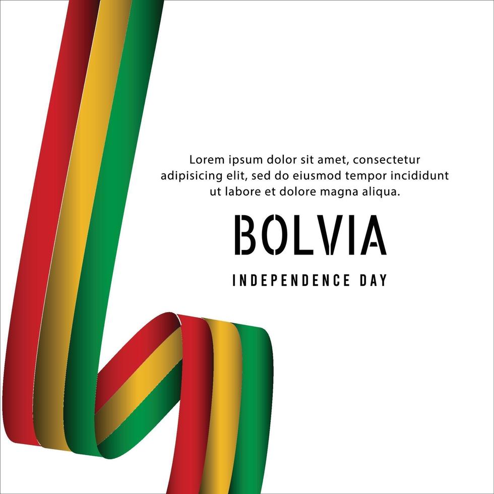 Happy independence day of Bolivia. template, background. Vector illustration