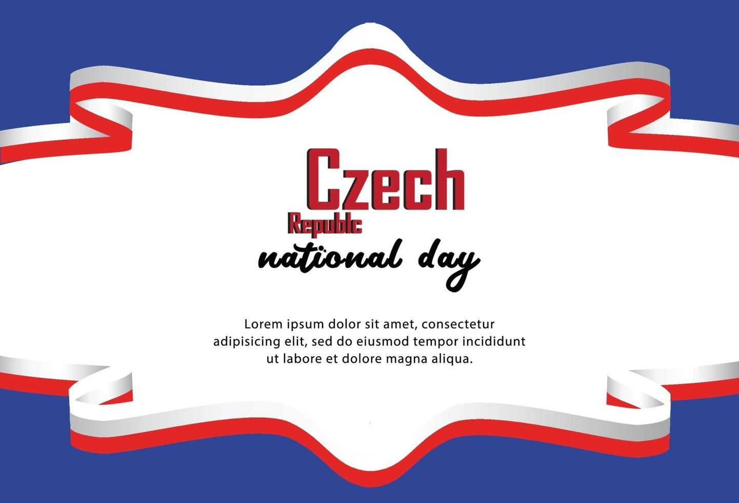 Happy independence day of Czech Republic. template, background. Vector illustration