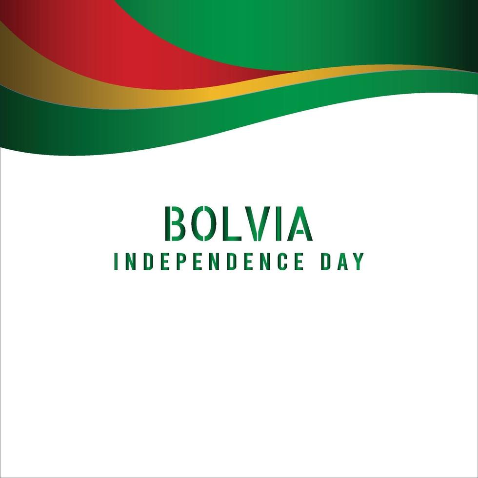 feliz dia de la independencia de bolivia. plantilla, fondo. ilustración vectorial vector