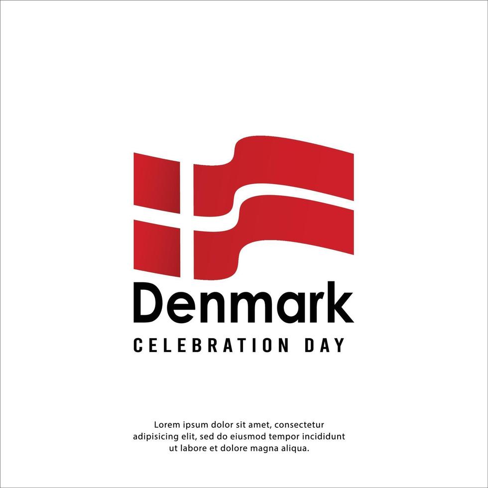 Happy independence day of  Denmark. template, background. Vector illustration