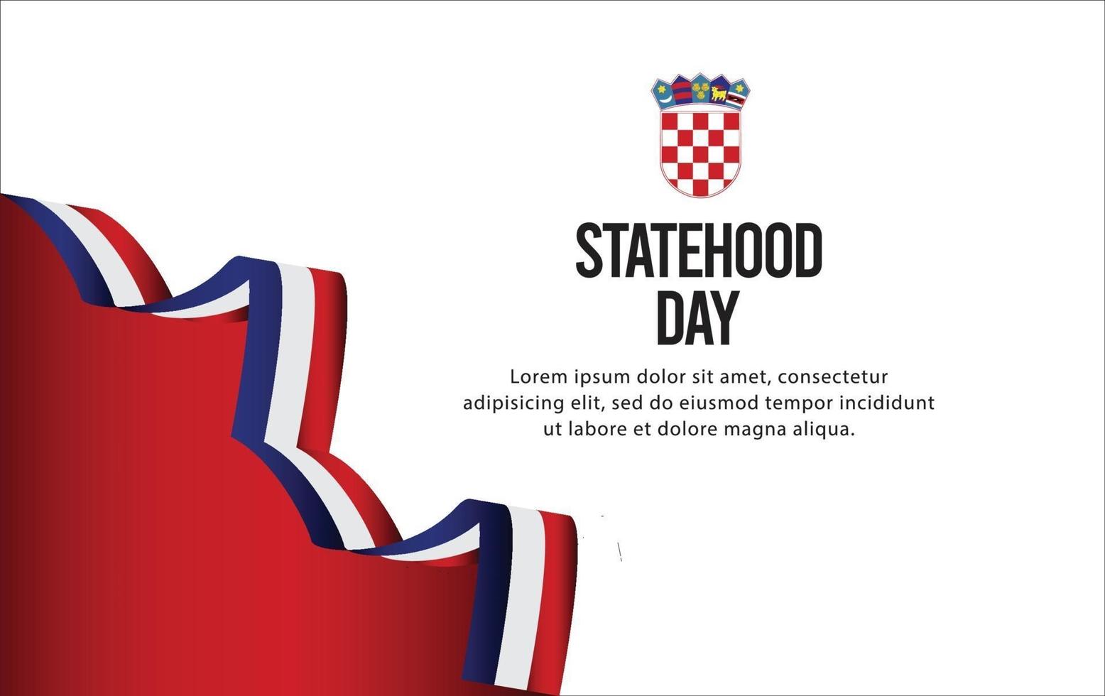 feliz día de la independencia de croacia. plantilla, fondo. ilustración vectorial vector