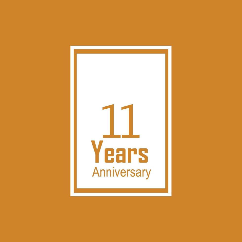 11th anniversary event party. Vector illustration. numbers template for Celebrating.