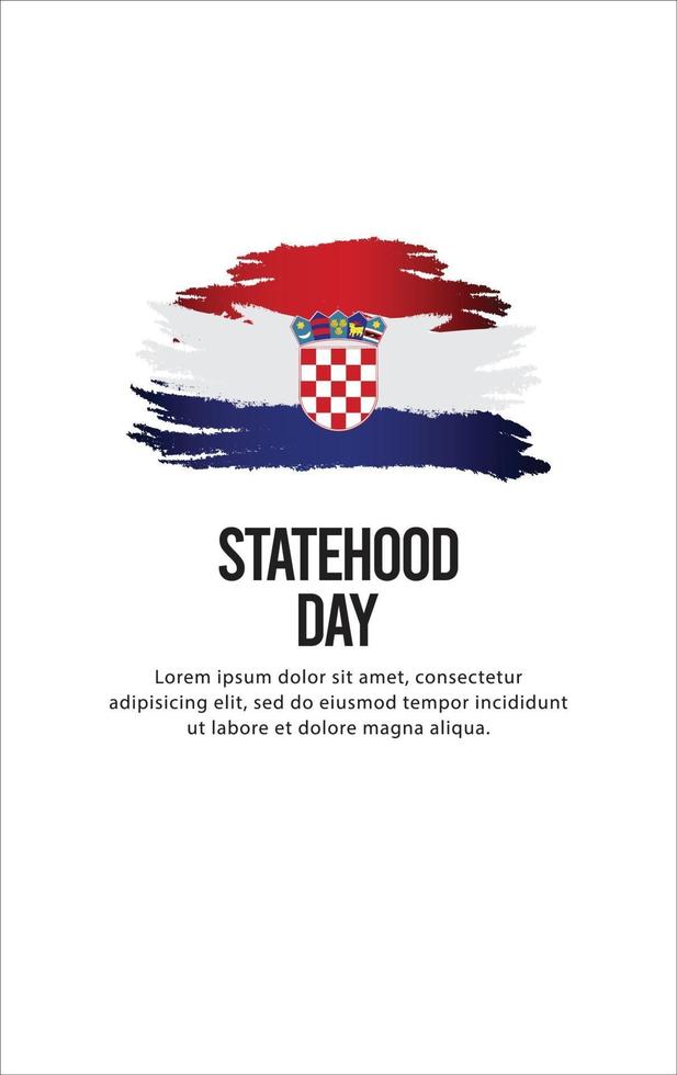 feliz día de la independencia de croacia. plantilla, fondo. ilustración vectorial vector