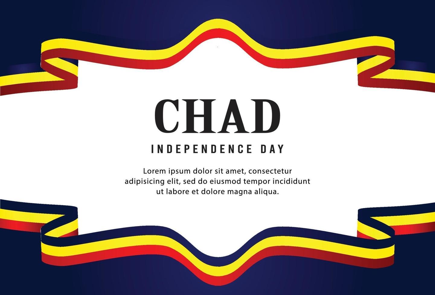 feliz dia de la independencia del chad. plantilla, fondo. ilustración vectorial vector