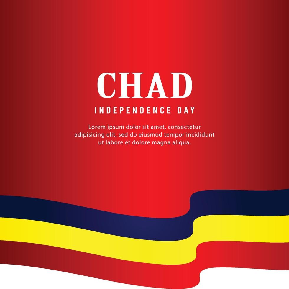 feliz dia de la independencia del chad. plantilla, fondo. ilustración vectorial vector