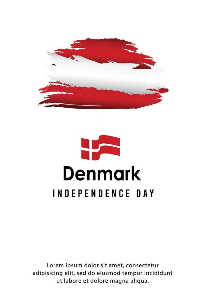Happy independence day of  Denmark. template, background. Vector illustration