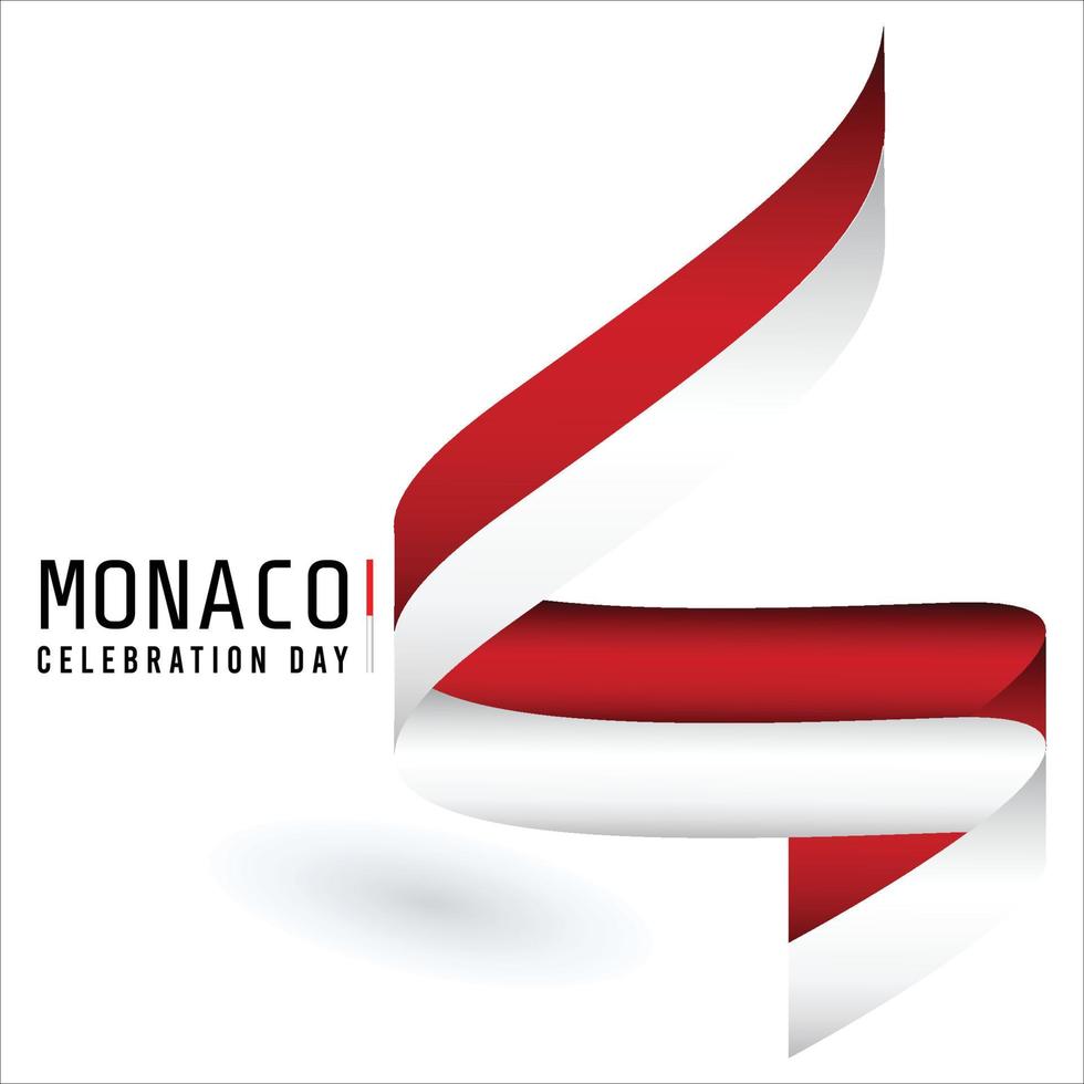 Happy independence day of Monaco . template, background. Vector illustration