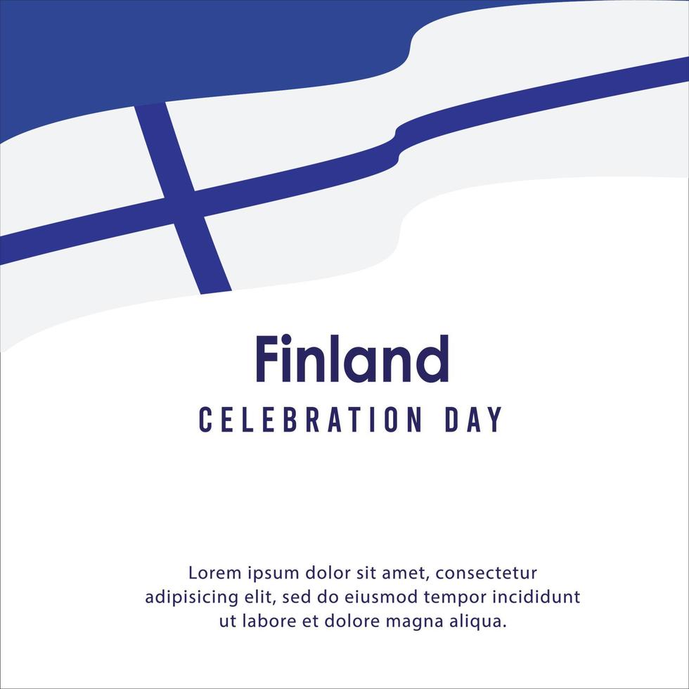 Happy independence day of Finland. template, background. Vector illustration