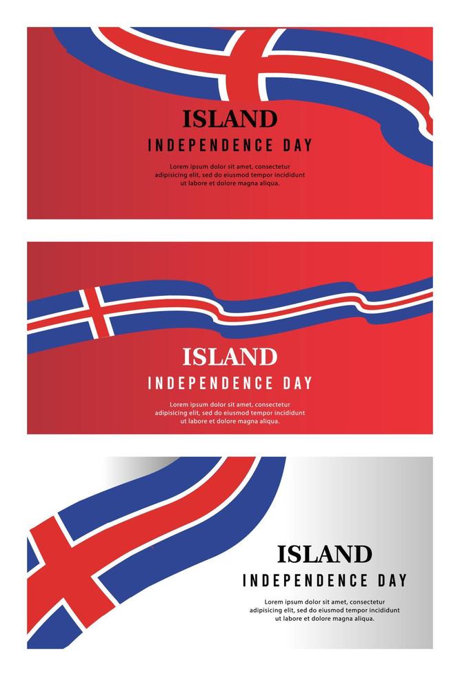 Happy independence day of Island. template, background. Vector illustration