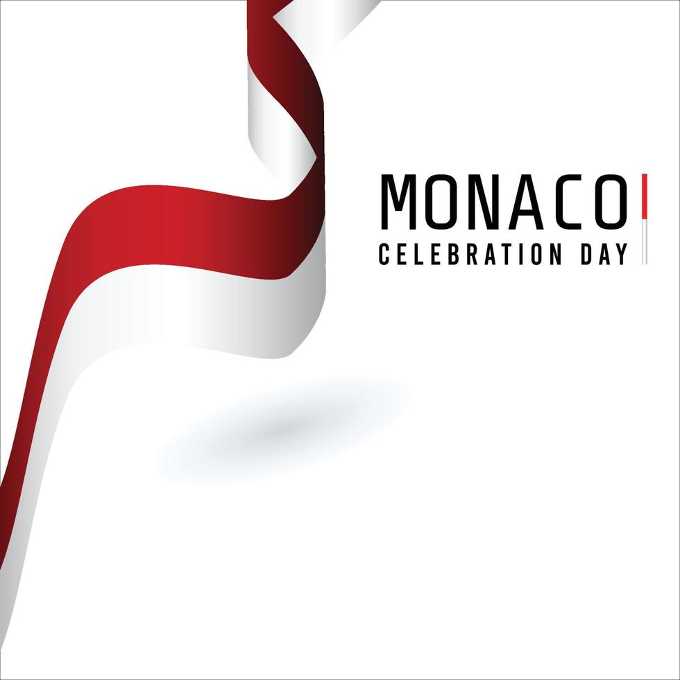Happy independence day of Monaco . template, background. Vector illustration