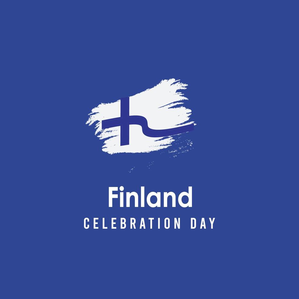 Happy independence day of Finland. template, background. Vector illustration