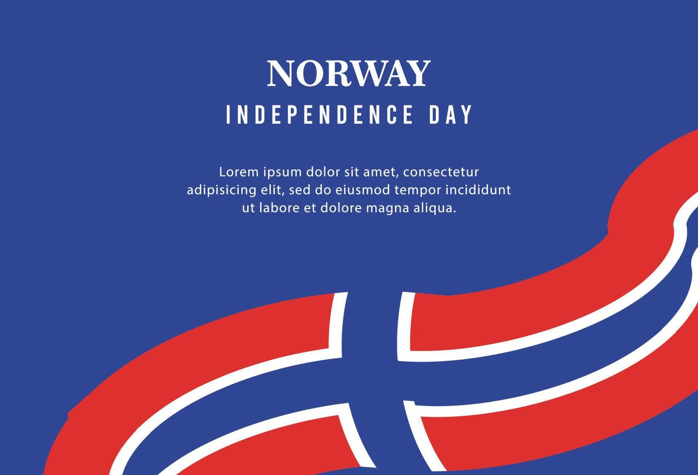 feliz día de la independencia de noruega. plantilla, fondo. ilustración vectorial vector