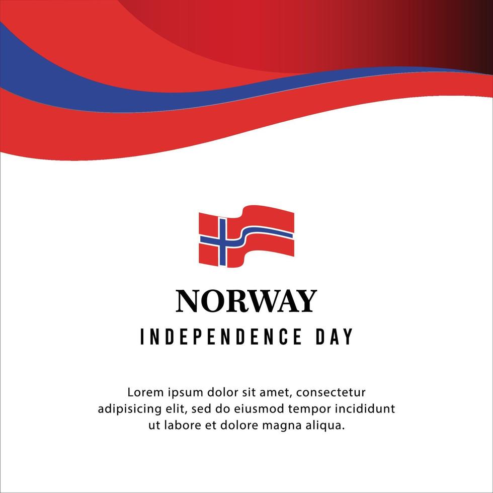 Happy independence day of Norway . template, background. Vector illustration